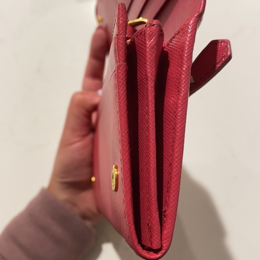Prada Saffiano pink bow wallet - Picture 4 of 5